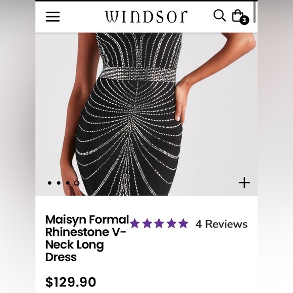 Cute Formal/Dinner Rhinestone Dress - Picture 9 of 11